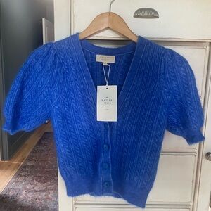 Sézane Royal Blue Cardigan Sweater